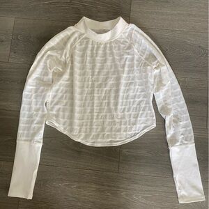 Free People Movement Sheer white panel top.
